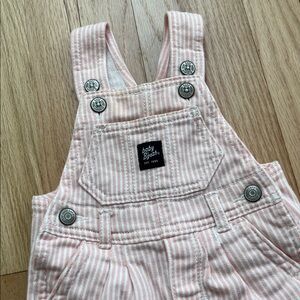 Baby Bgosh 3M Baby Pink Stripped Overalls Oshkosh